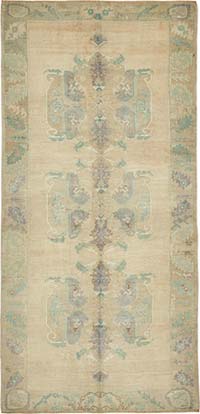 Vintage Turkish Hand-Knotted Rug - 5'  x 10' 6" (60" x 126")