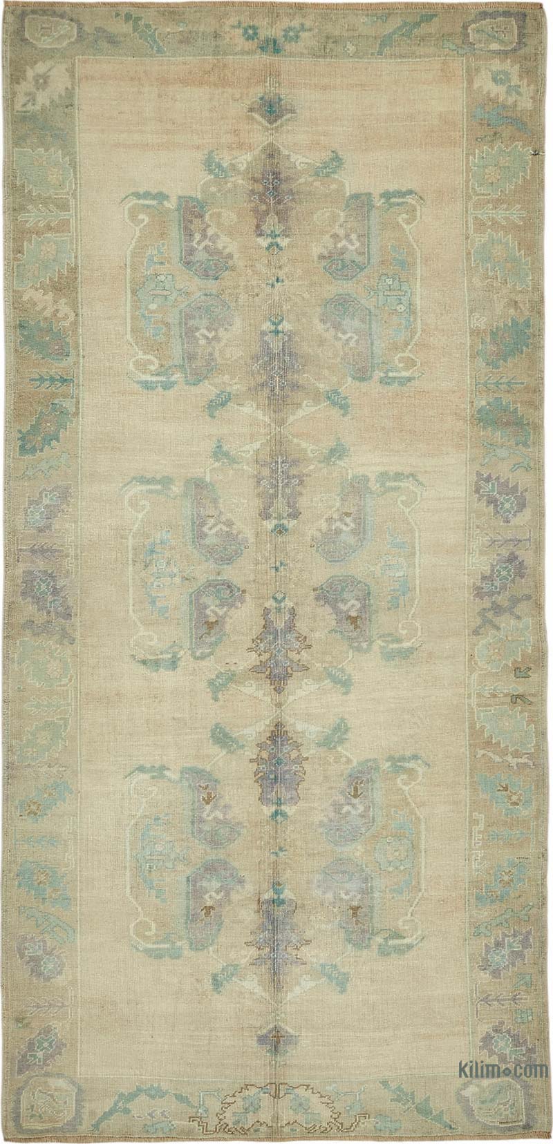 Vintage Turkish Hand-Knotted Rug - 5'  x 10' 6" (60" x 126") - K0087622