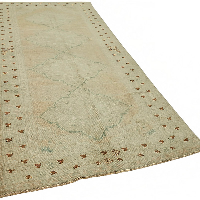 Vintage Turkish Hand-Knotted Rug - 4' 11" x 10' 11" (59" x 131") - K0087625