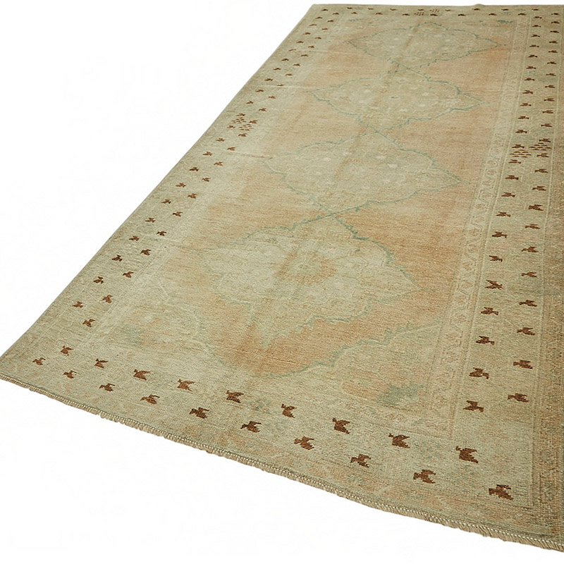 Vintage Turkish Hand-Knotted Rug - 4' 11" x 10' 11" (59" x 131") - K0087625