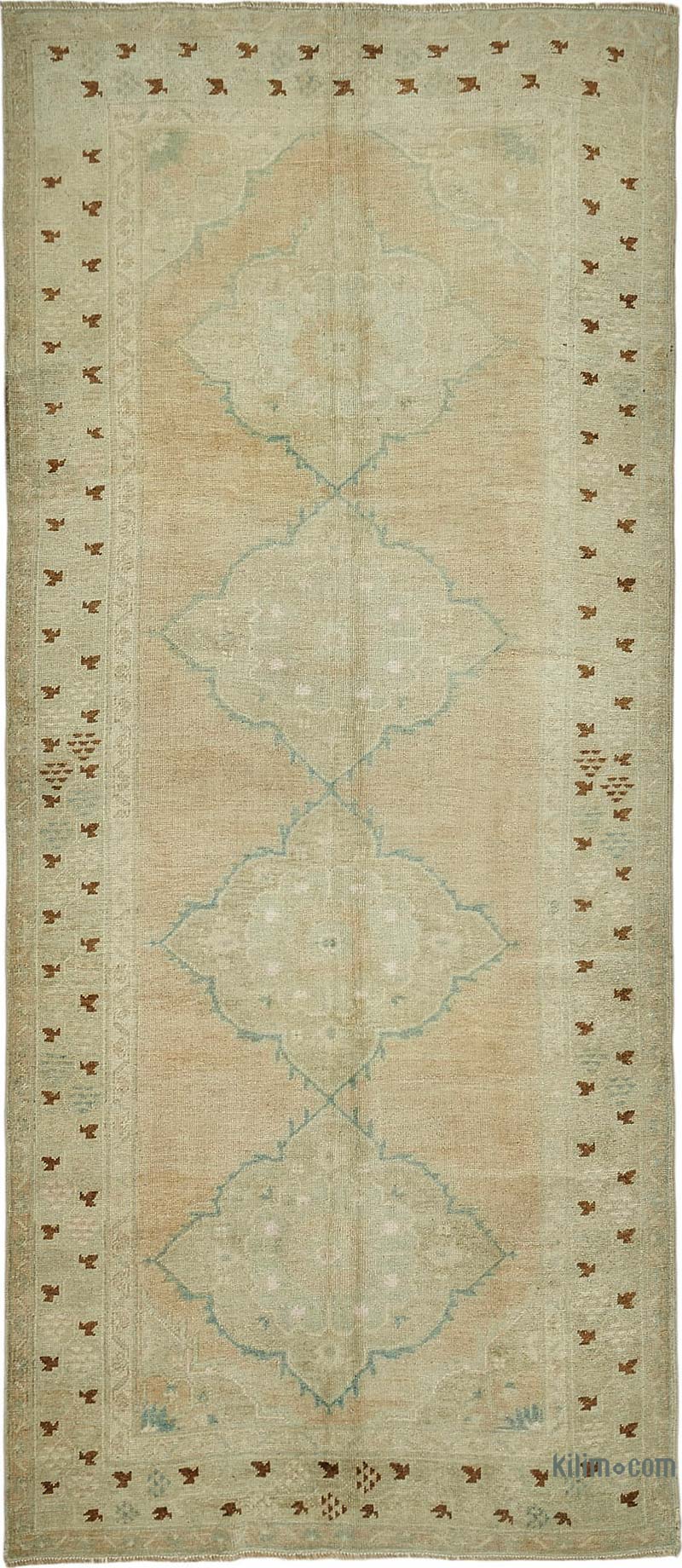 Vintage Turkish Hand-Knotted Rug - 4' 11" x 10' 11" (59" x 131") - K0087625