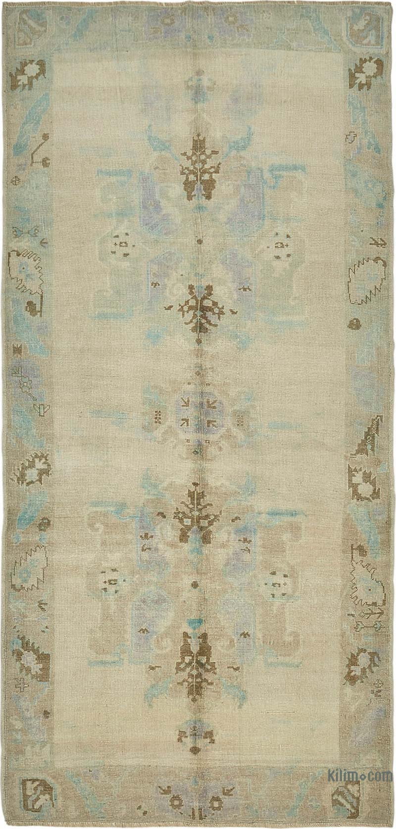 Vintage Turkish Hand-Knotted Rug - 5' 5" x 11' 1" (65" x 133") - K0087627