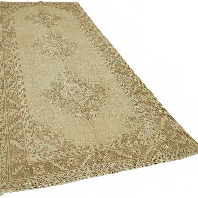 Alfombra Vintage Turca Anudada a Mano - 140 cm x 350 cm - K0087628