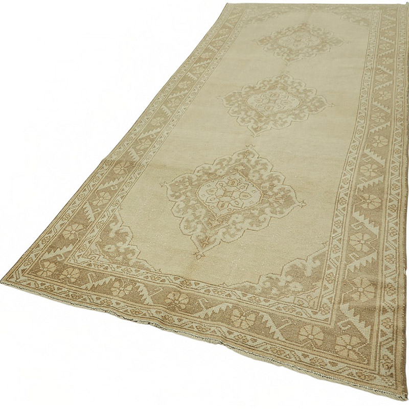 Alfombra Vintage Turca Anudada a Mano - 140 cm x 350 cm - K0087628