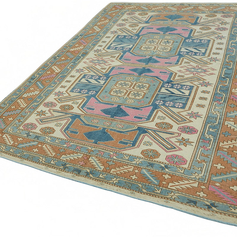 Vintage Turkish Hand-Knotted Rug - 6' 7" x 9' 6" (79" x 114") - K0087630