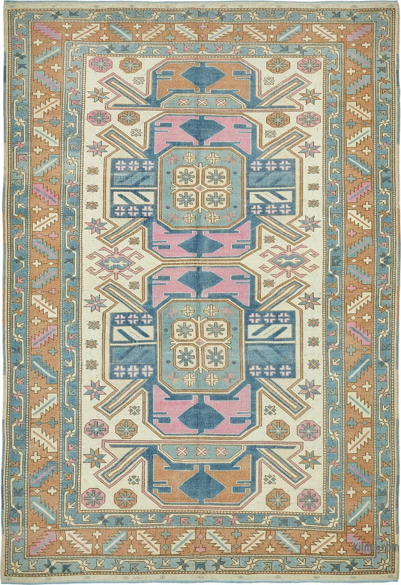 Vintage Turkish Hand-Knotted Rug - 6' 7" x 9' 6" (79" x 114") - K0087630