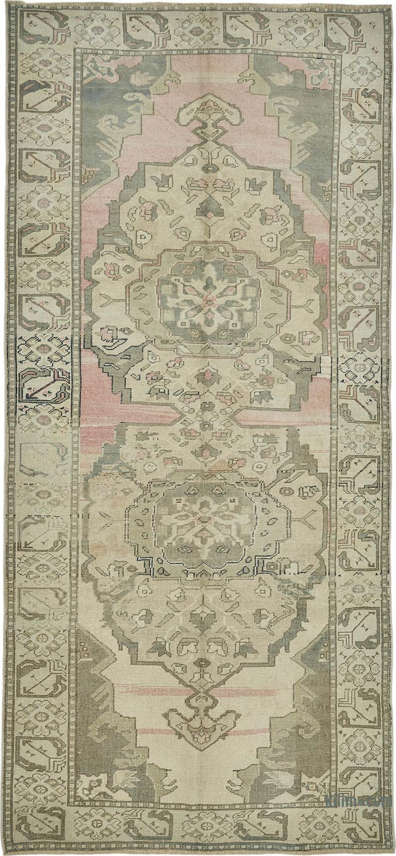 Vintage Turkish Hand-Knotted Rug - 5' 2" x 11' 2" (62" x 134") - K0087633
