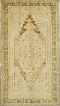 Vintage Turkish Hand-Knotted Rug - 6' 7" x 11' 9" (79" x 141")
