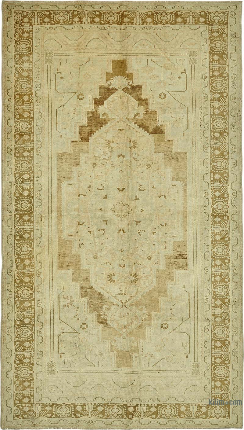 Vintage Turkish Hand-Knotted Rug - 6' 7" x 11' 9" (79" x 141") - K0087637