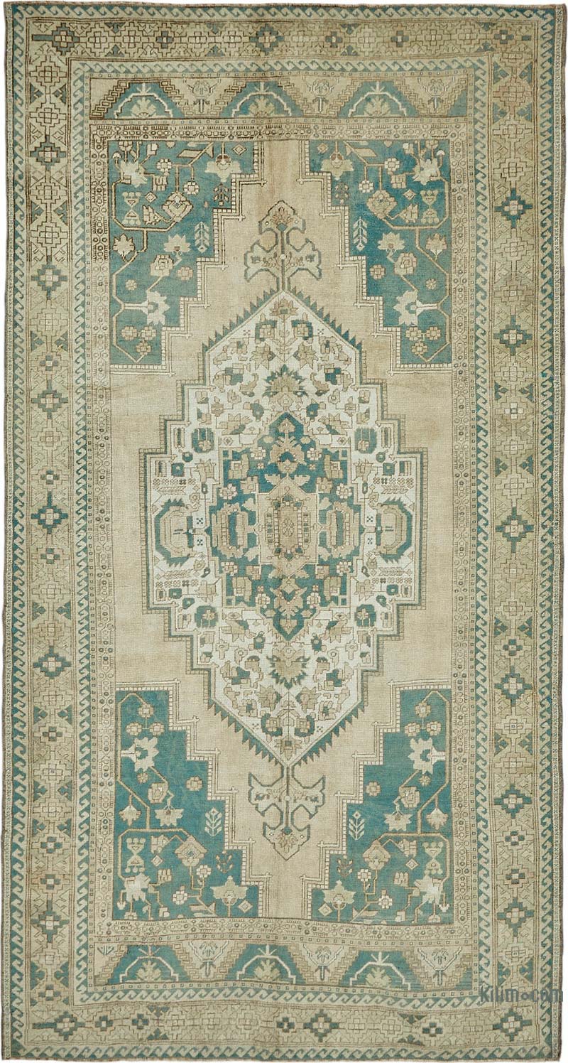Vintage Turkish Hand-Knotted Rug - 6' 3" x 11' 8" (75" x 140") - K0087639