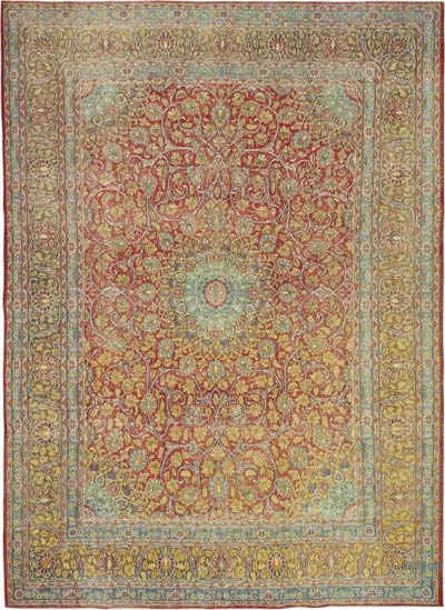 Alfombra Oriental Vintage Anudada a Mano - 290 cm x 384 cm