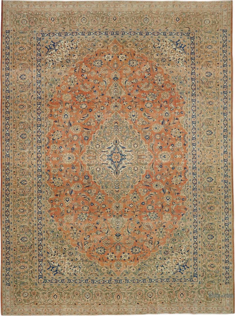 El Dokuma Vintage Halı - 300 cm x 400 cm - K0087656