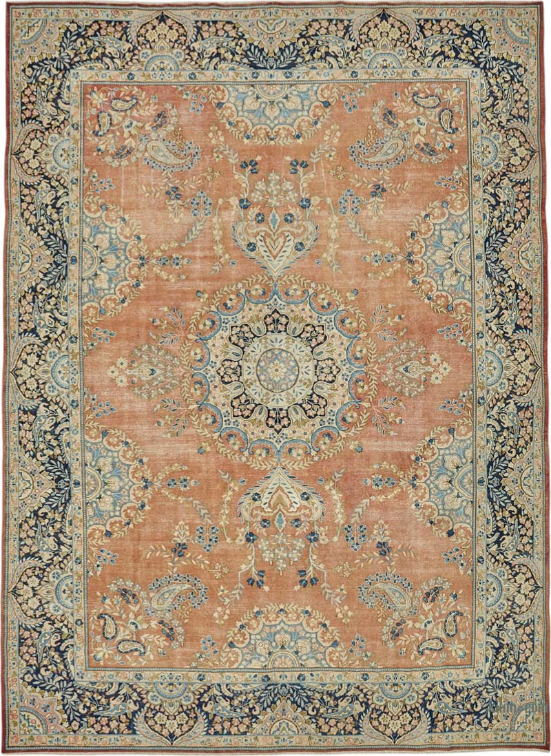 Vintage Hand-Knotted Oriental Rug - 9' 1" x 13'  (109" x 156") - K0087658