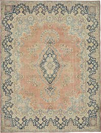 Vintage Hand-Knotted Oriental Rug - 9' 9" x 12' 7" (117" x 151")