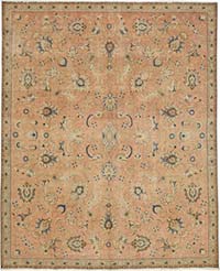 Vintage Hand-Knotted Oriental Rug - 8' 11" x 10' 11" (107" x 131")