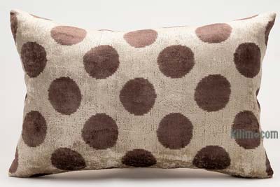 Funda de Almohada de terciopelo Ikat - 60 cm x 40 cm