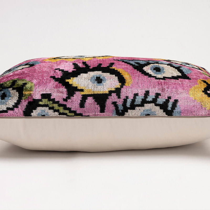 Velvet Ikat Pillow Cover - 2'  x 1' 4" (24" x 16") - K0087751