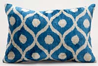 Funda de Almohada de terciopelo Ikat - 60 cm x 40 cm