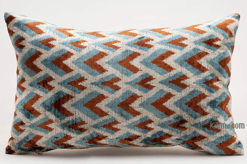 Velvet Ikat Pillow Cover - 2'  x 1' 4" (24" x 16") - K0087756