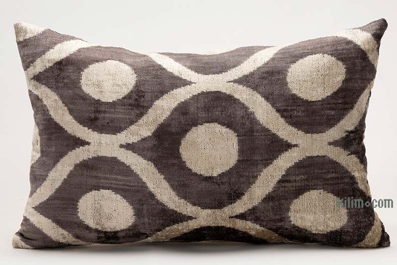 Velvet Ikat Pillow Cover - 2'  x 1' 4" (24" x 16") - K0087759