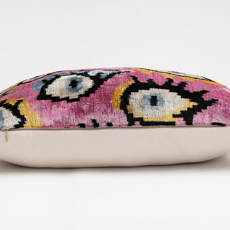 Velvet Ikat Pillow Cover - 1' 8" x 1'  (20" x 12") - K0087760