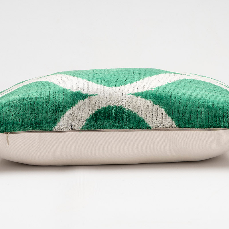 Velvet Ikat Pillow Cover - 1' 8" x 1'  (20" x 12") - K0087761