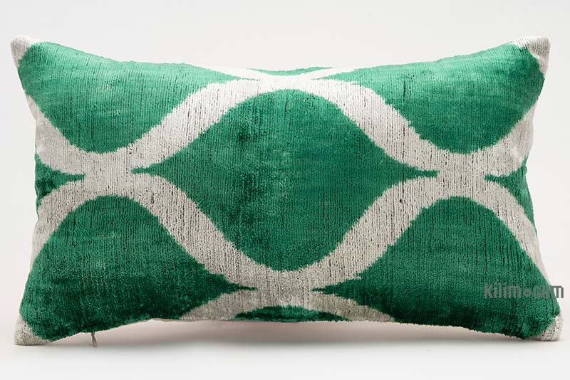 Velvet Ikat Pillow Cover - 1' 8" x 1'  (20" x 12") - K0087761