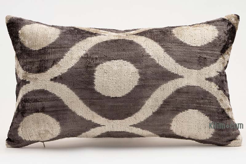 Velvet Ikat Pillow Cover - 1' 8" x 1'  (20" x 12") - K0087763