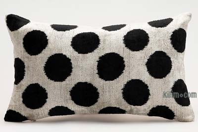 Funda de Almohada de terciopelo Ikat - 50 cm x 30 cm