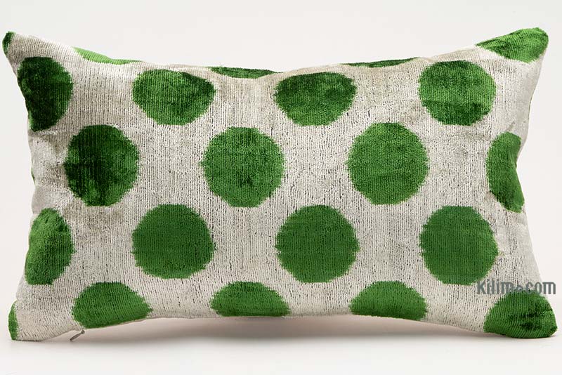 Velvet Ikat Pillow Cover - 1' 8" x 1'  (20" x 12") - K0087768