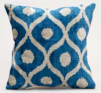 Funda de Almohada de terciopelo Ikat - 40 cm x 40 cm