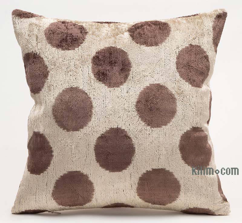 Velvet Ikat Pillow Cover - 1' 4" x 1' 4" (16" x 16") - K0087774