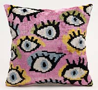 Funda de Almohada de terciopelo Ikat - 40 cm x 40 cm