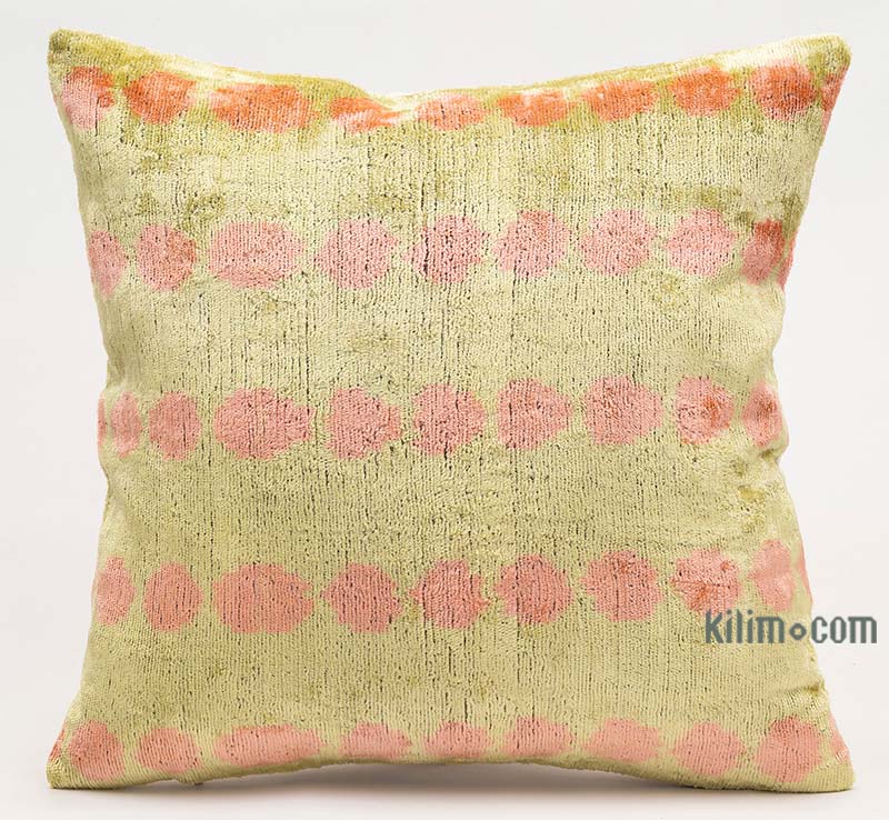 Velvet Ikat Pillow Cover - 1' 4" x 1' 4" (16" x 16") - K0087778
