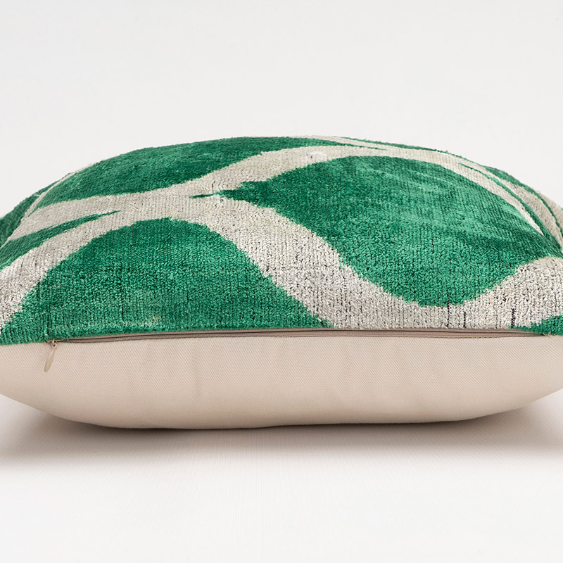 Velvet Ikat Pillow Cover - 1' 4" x 1' 4" (16" x 16") - K0087779
