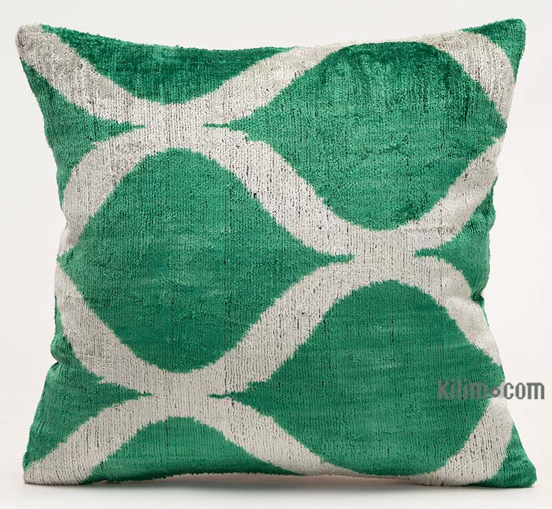 Velvet Ikat Pillow Cover - 1' 4" x 1' 4" (16" x 16") - K0087779