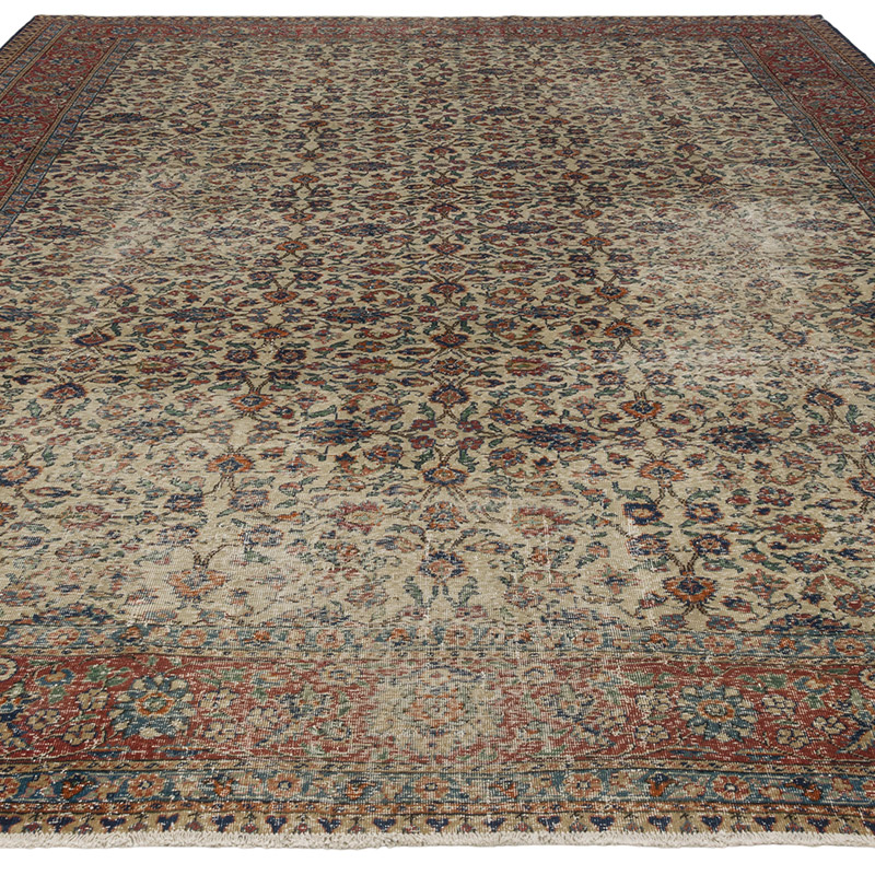Vintage Turkish Hand-Knotted Rug - 8' 7" x 11' 4" (103" x 136") - K0087801