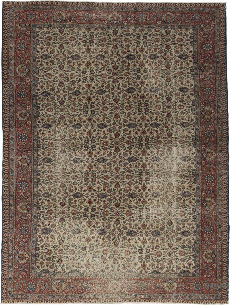 Vintage Turkish Hand-Knotted Rug - 8' 7" x 11' 4" (103" x 136") - K0087801