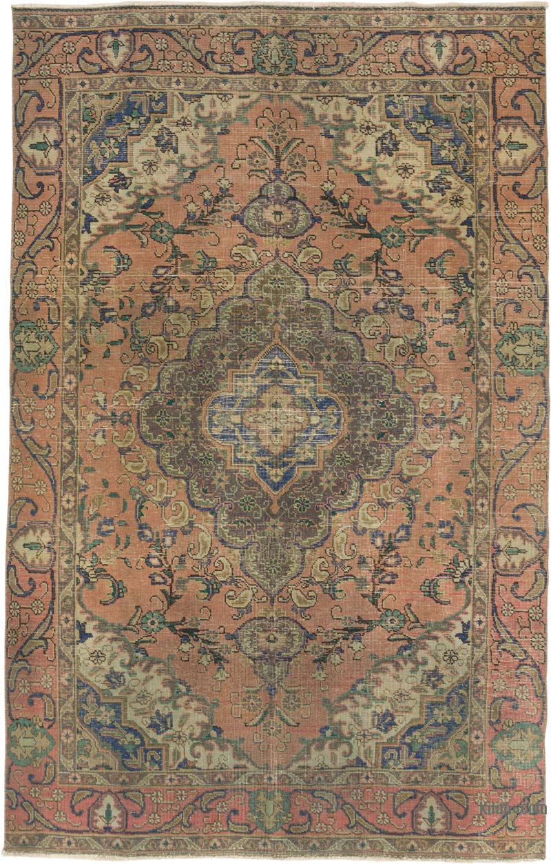 Vintage Turkish Hand-Knotted Rug - 5' 11" x 9' 3" (71" x 111") - K0087805