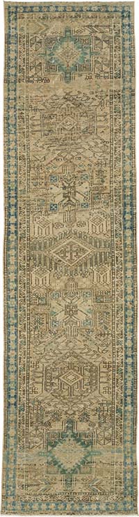 Vintage Turkish Hand-Knotted Runner - 2' 11" x 10' 10" (35" x 130")