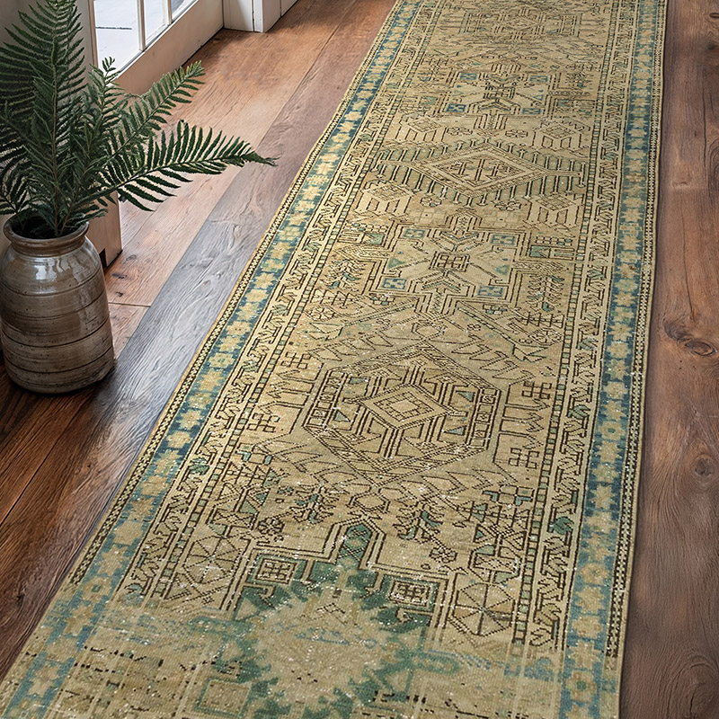 Vintage Turkish Hand-Knotted Runner - 2' 11" x 10' 10" (35" x 130") - K0087807
