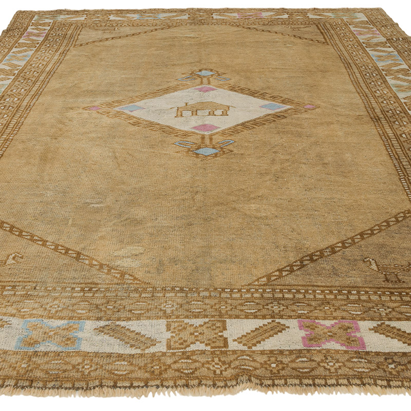 Vintage Turkish Hand-Knotted Rug - 7' 5" x 10' 4" (89" x 124") - K0087809