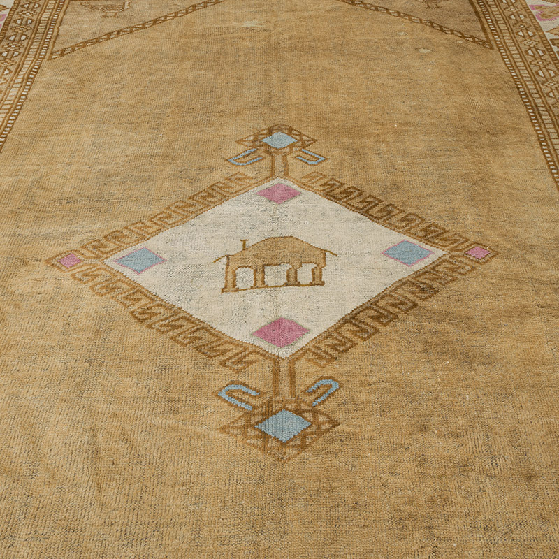 Vintage Turkish Hand-Knotted Rug - 7' 5" x 10' 4" (89" x 124") - K0087809