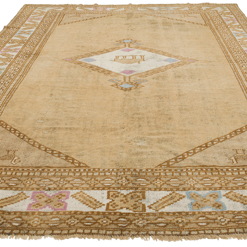 Vintage Turkish Hand-Knotted Rug - 7' 5" x 10' 4" (89" x 124") - K0087809