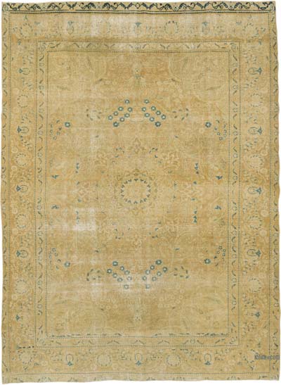 Vintage Turkish Hand-Knotted Rug - 7' 10" x 10' 10" (94" x 130")