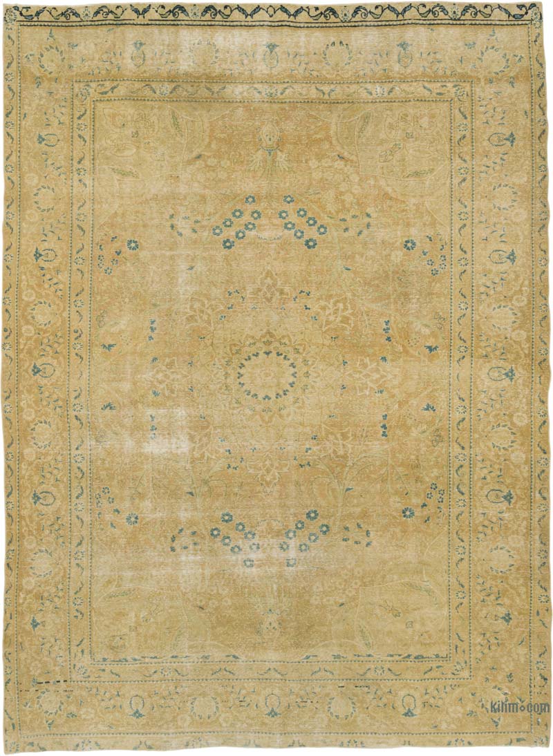 Vintage Turkish Hand-Knotted Rug - 7' 10" x 10' 10" (94" x 130") - K0087812