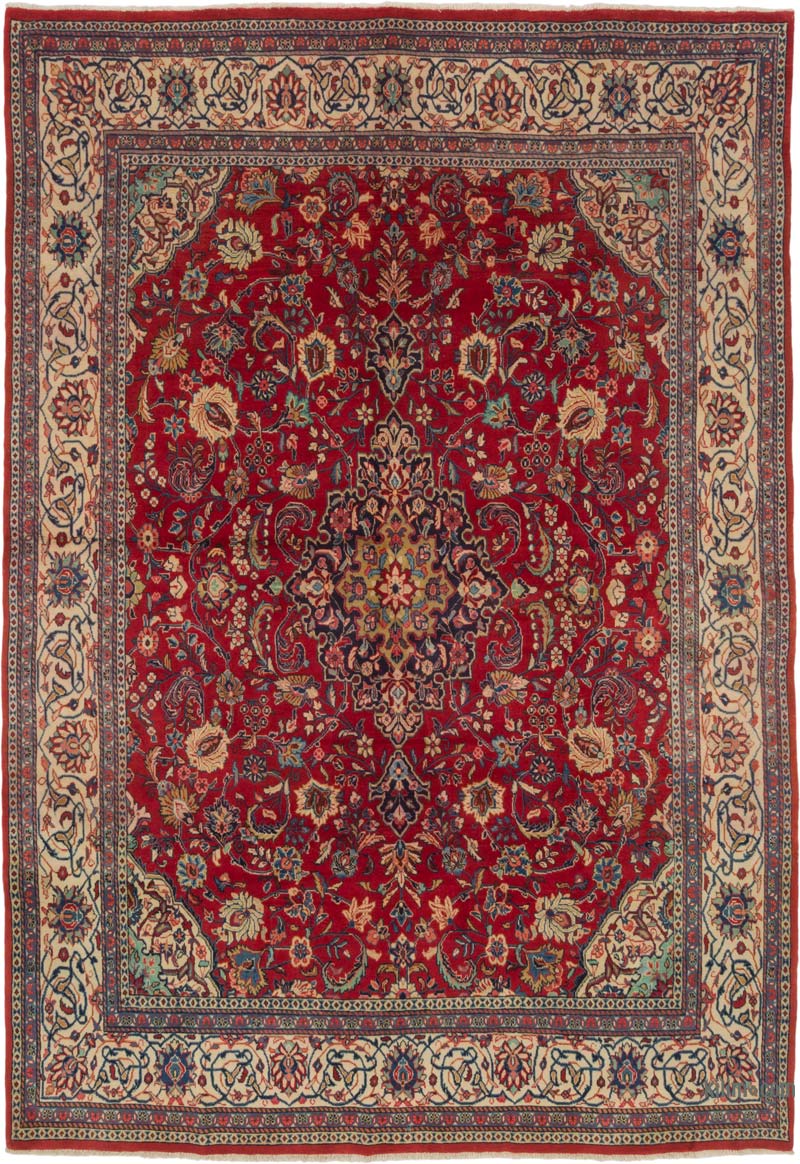 Vintage Turkish Hand-Knotted Rug - 7' 3" x 10' 3" (87" x 123") - K0087814
