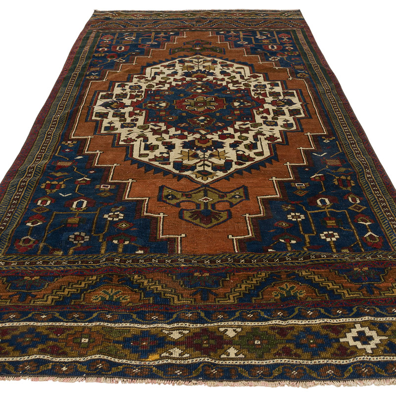 Vintage Turkish Hand-Knotted Rug - 4' 6" x 10' 8" (54" x 128") - K0087816