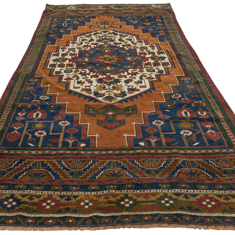 Vintage Turkish Hand-Knotted Rug - 4' 6" x 10' 8" (54" x 128") - K0087816