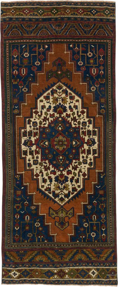 Alfombra Vintage Turca Anudada a Mano - 137 cm x 326 cm